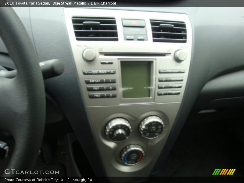 Blue Streak Metallic / Dark Charcoal 2010 Toyota Yaris Sedan