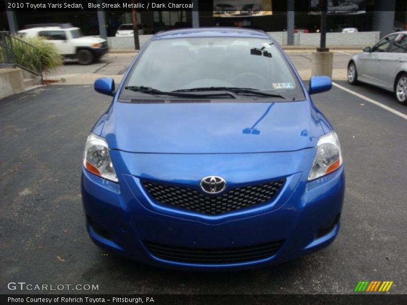 Blue Streak Metallic / Dark Charcoal 2010 Toyota Yaris Sedan