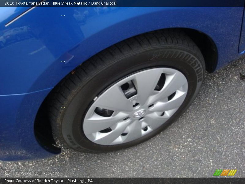 Blue Streak Metallic / Dark Charcoal 2010 Toyota Yaris Sedan