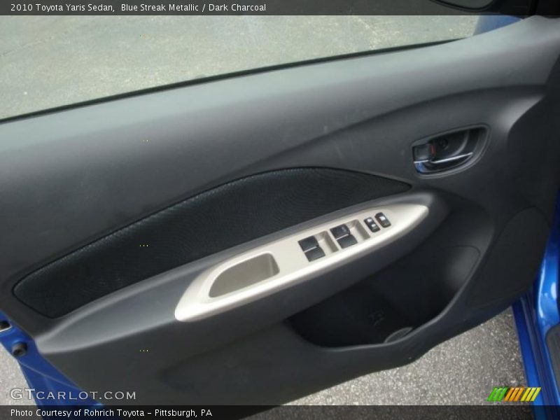 Blue Streak Metallic / Dark Charcoal 2010 Toyota Yaris Sedan