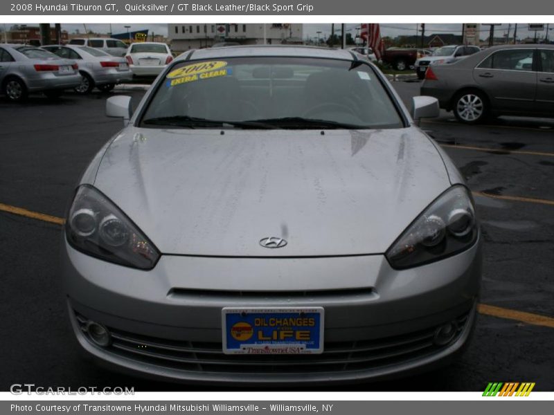 Quicksilver / GT Black Leather/Black Sport Grip 2008 Hyundai Tiburon GT