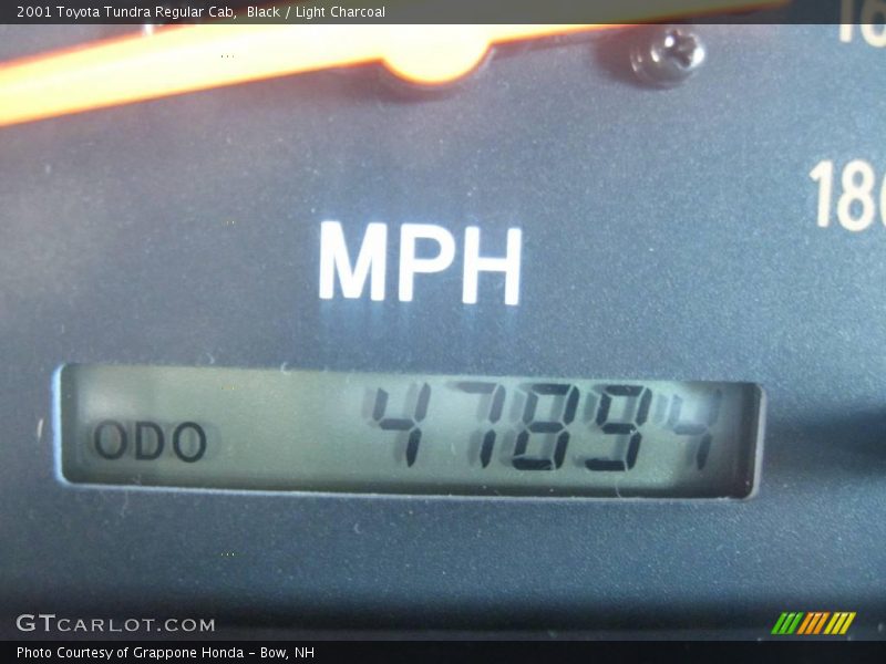 Black / Light Charcoal 2001 Toyota Tundra Regular Cab