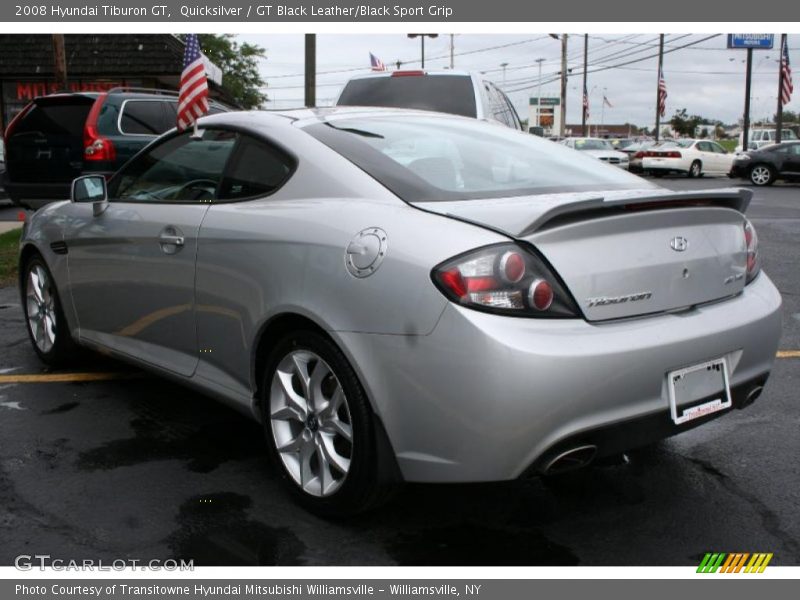 Quicksilver / GT Black Leather/Black Sport Grip 2008 Hyundai Tiburon GT