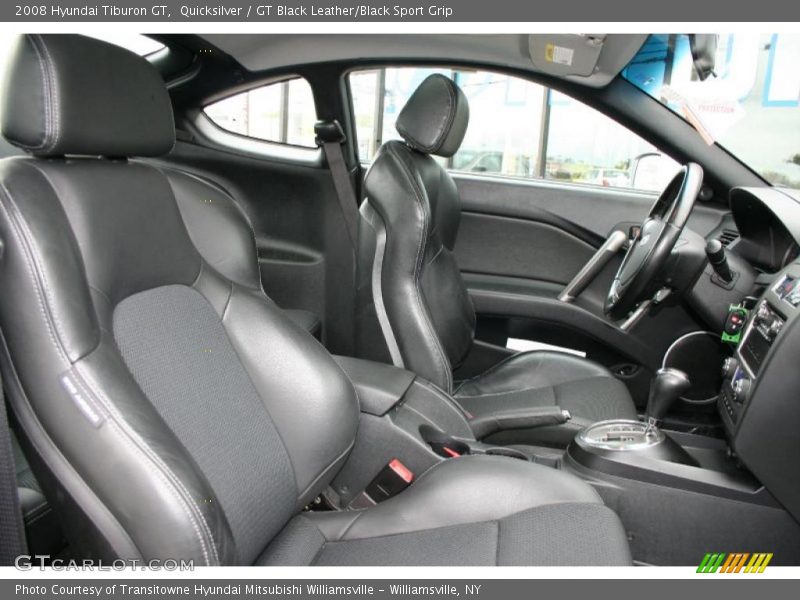 Quicksilver / GT Black Leather/Black Sport Grip 2008 Hyundai Tiburon GT