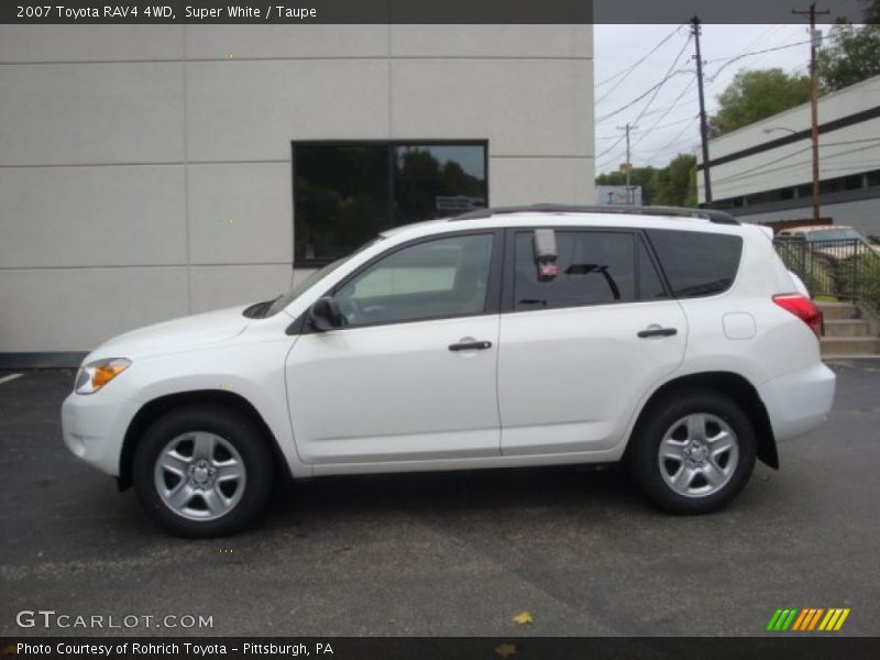Super White / Taupe 2007 Toyota RAV4 4WD