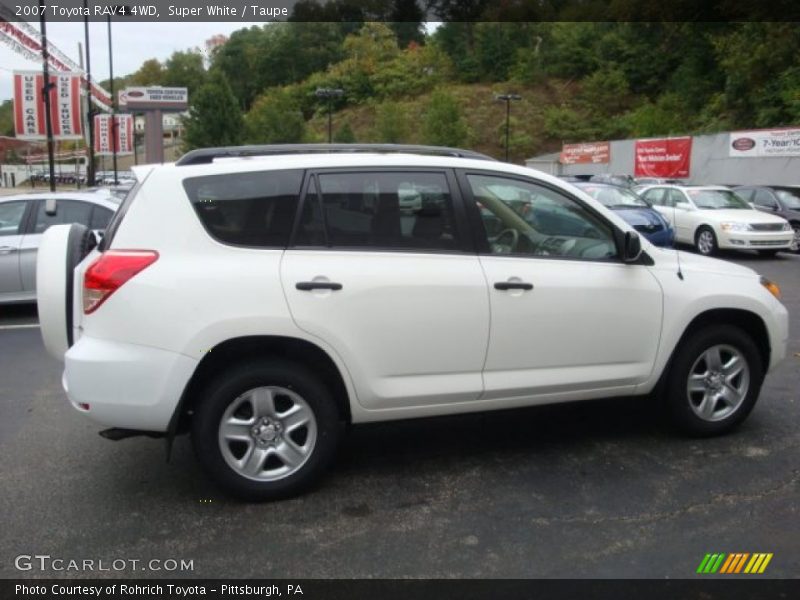Super White / Taupe 2007 Toyota RAV4 4WD