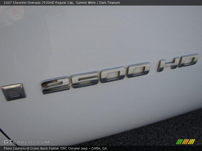 Summit White / Dark Titanium 2007 Chevrolet Silverado 2500HD Regular Cab