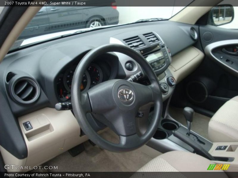 Super White / Taupe 2007 Toyota RAV4 4WD
