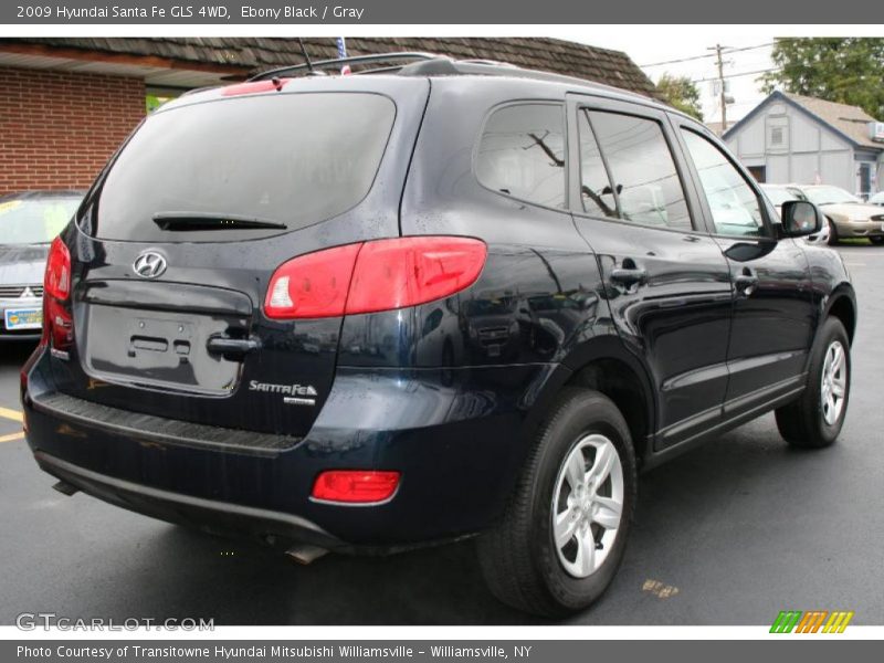 Ebony Black / Gray 2009 Hyundai Santa Fe GLS 4WD