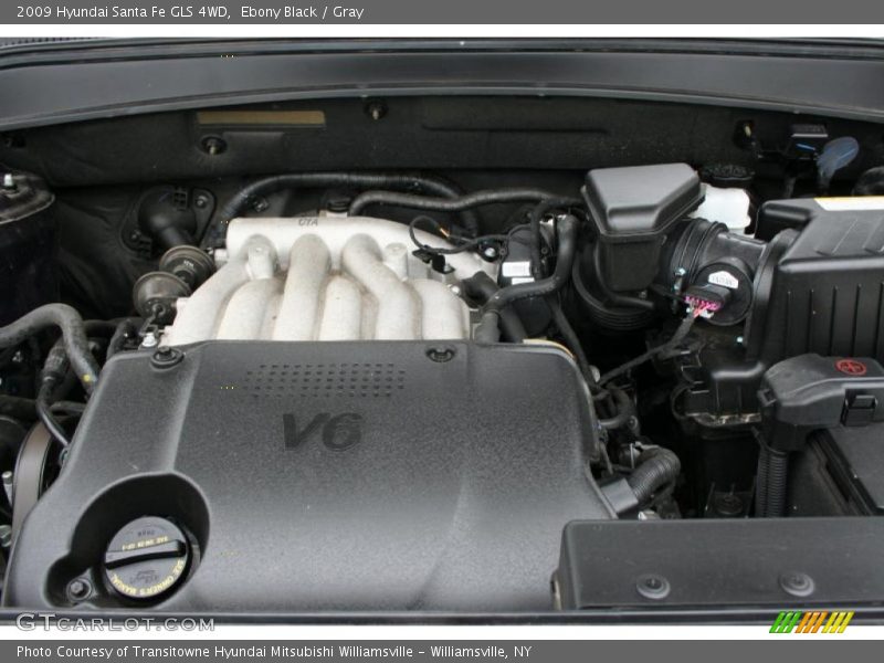 Ebony Black / Gray 2009 Hyundai Santa Fe GLS 4WD