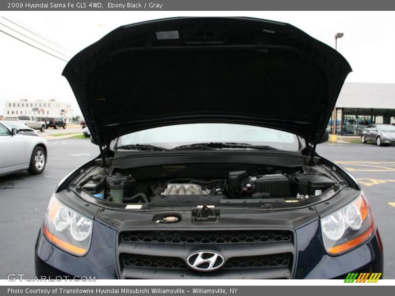 Ebony Black / Gray 2009 Hyundai Santa Fe GLS 4WD