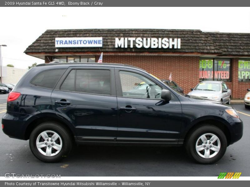 Ebony Black / Gray 2009 Hyundai Santa Fe GLS 4WD