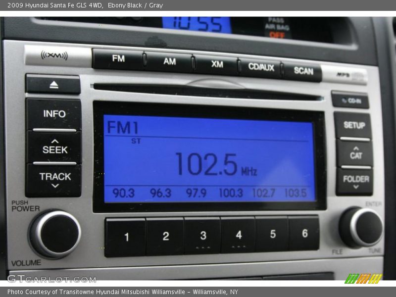 Ebony Black / Gray 2009 Hyundai Santa Fe GLS 4WD