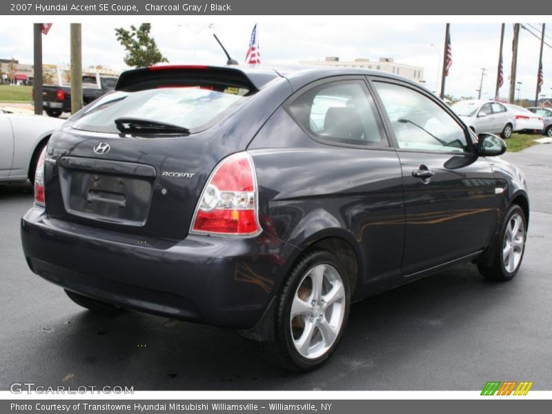 Charcoal Gray / Black 2007 Hyundai Accent SE Coupe