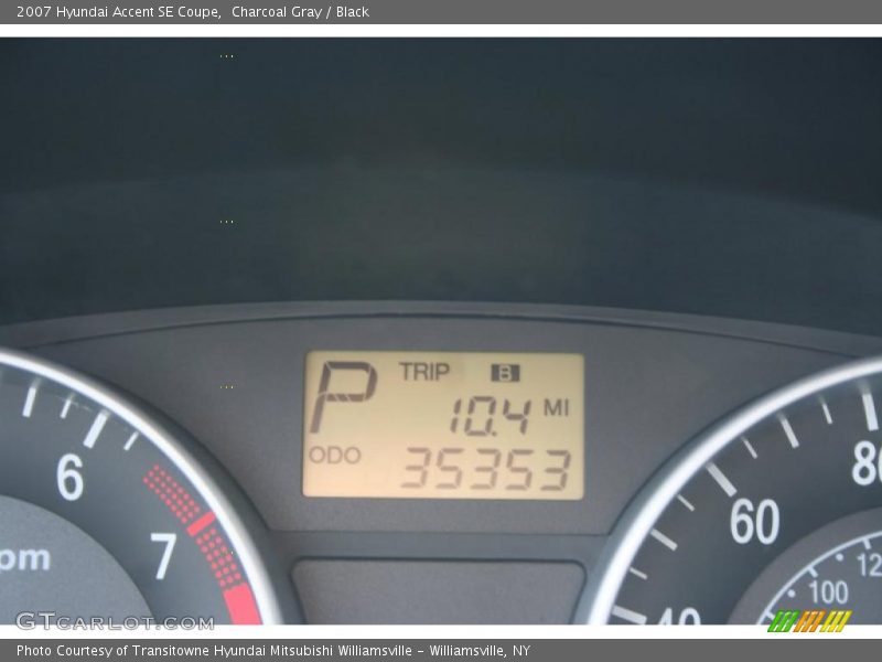 Charcoal Gray / Black 2007 Hyundai Accent SE Coupe