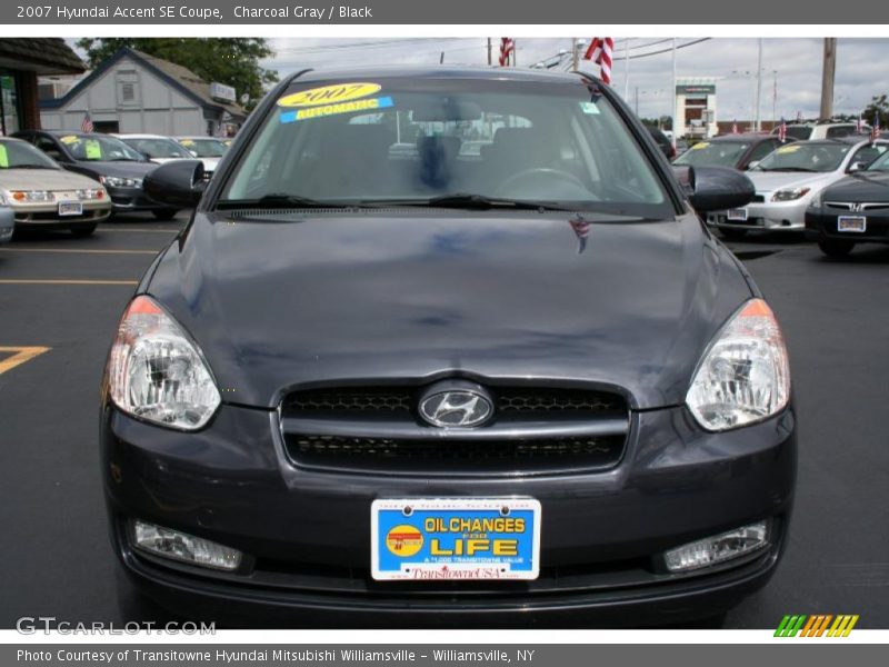 Charcoal Gray / Black 2007 Hyundai Accent SE Coupe