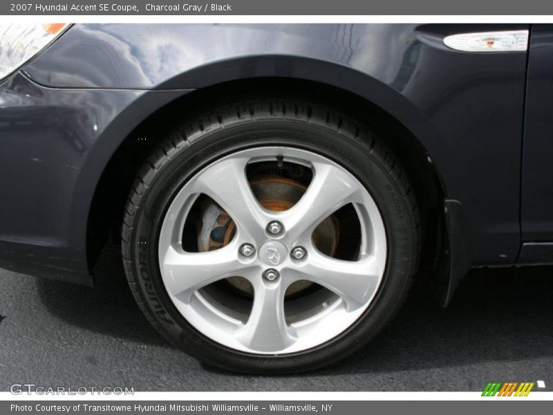 Charcoal Gray / Black 2007 Hyundai Accent SE Coupe