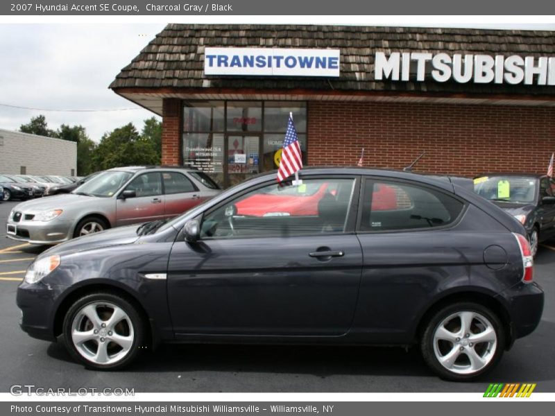 Charcoal Gray / Black 2007 Hyundai Accent SE Coupe