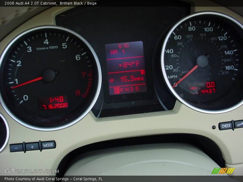 Brilliant Black / Beige 2008 Audi A4 2.0T Cabriolet