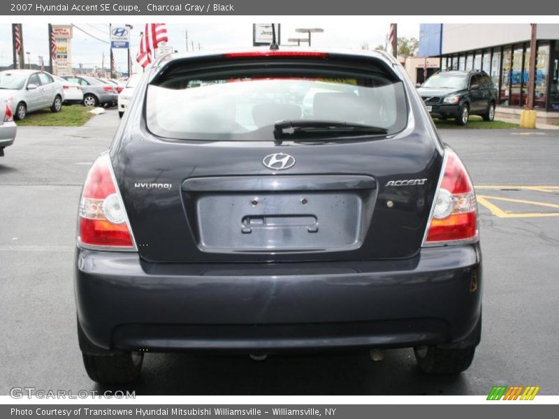 Charcoal Gray / Black 2007 Hyundai Accent SE Coupe