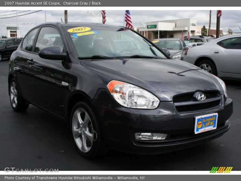 Charcoal Gray / Black 2007 Hyundai Accent SE Coupe