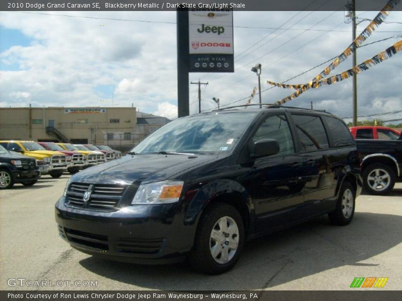 Blackberry Metallic / Dark Slate Gray/Light Shale 2010 Dodge Grand Caravan SE