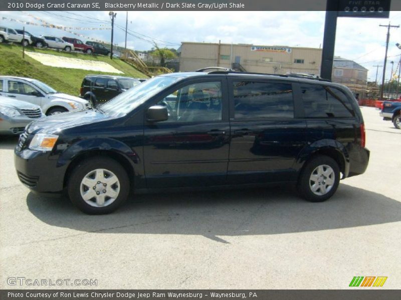 Blackberry Metallic / Dark Slate Gray/Light Shale 2010 Dodge Grand Caravan SE
