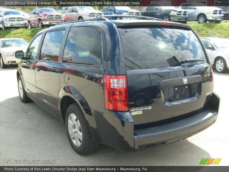 Blackberry Metallic / Dark Slate Gray/Light Shale 2010 Dodge Grand Caravan SE