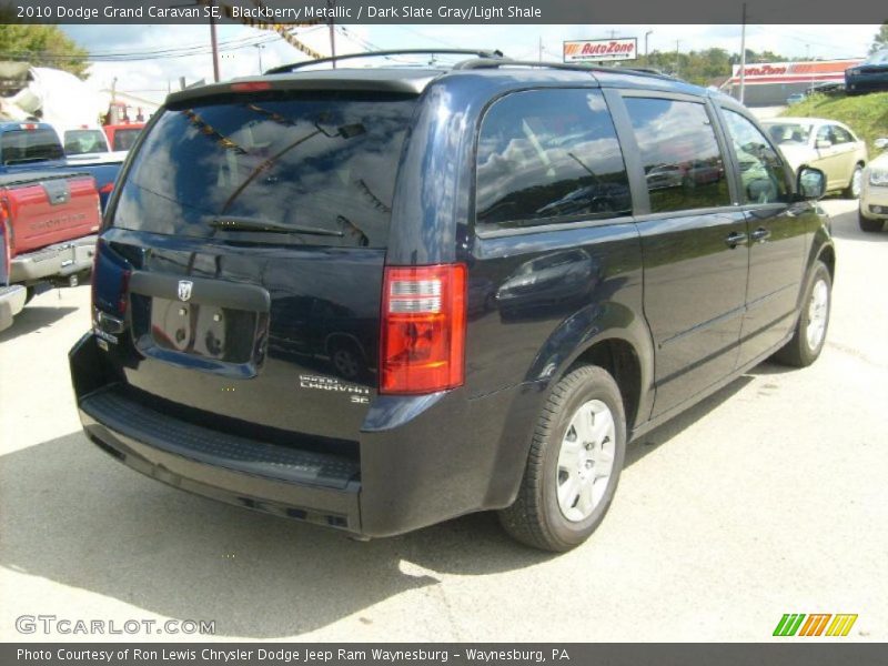 Blackberry Metallic / Dark Slate Gray/Light Shale 2010 Dodge Grand Caravan SE