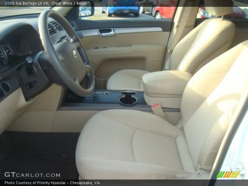 Clear White / Beige 2009 Kia Borrego LX V6