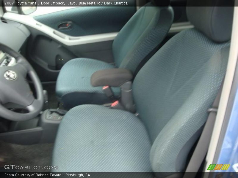 Bayou Blue Metallic / Dark Charcoal 2007 Toyota Yaris 3 Door Liftback