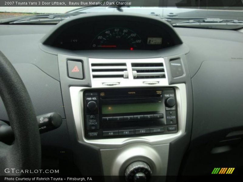 Bayou Blue Metallic / Dark Charcoal 2007 Toyota Yaris 3 Door Liftback