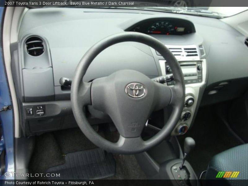 Bayou Blue Metallic / Dark Charcoal 2007 Toyota Yaris 3 Door Liftback