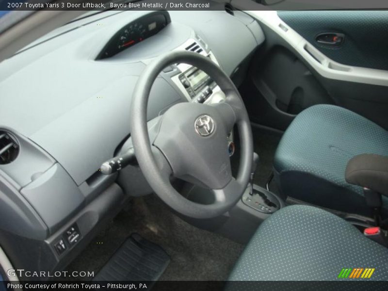 Bayou Blue Metallic / Dark Charcoal 2007 Toyota Yaris 3 Door Liftback