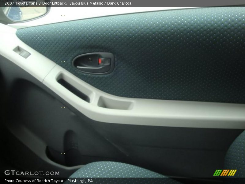 Bayou Blue Metallic / Dark Charcoal 2007 Toyota Yaris 3 Door Liftback
