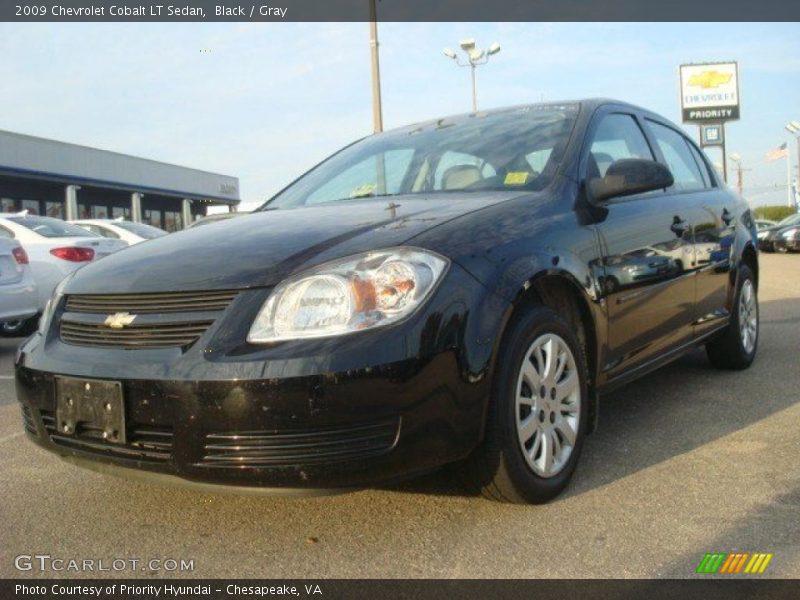 Black / Gray 2009 Chevrolet Cobalt LT Sedan