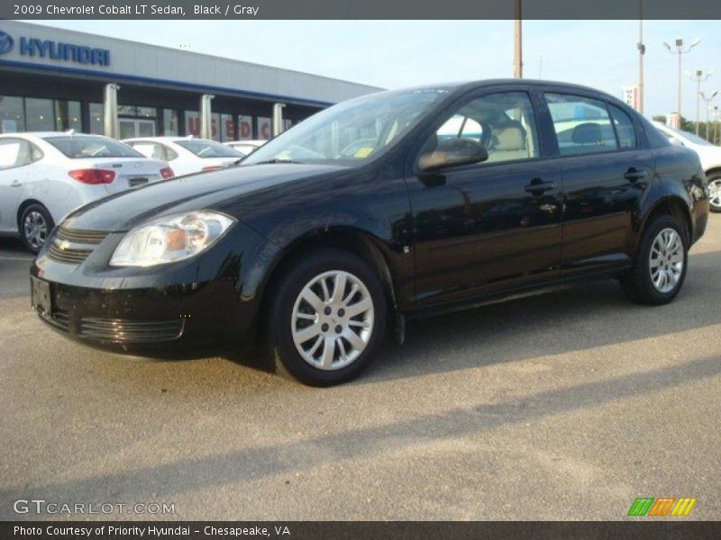 Black / Gray 2009 Chevrolet Cobalt LT Sedan