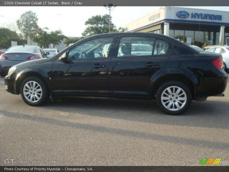 Black / Gray 2009 Chevrolet Cobalt LT Sedan