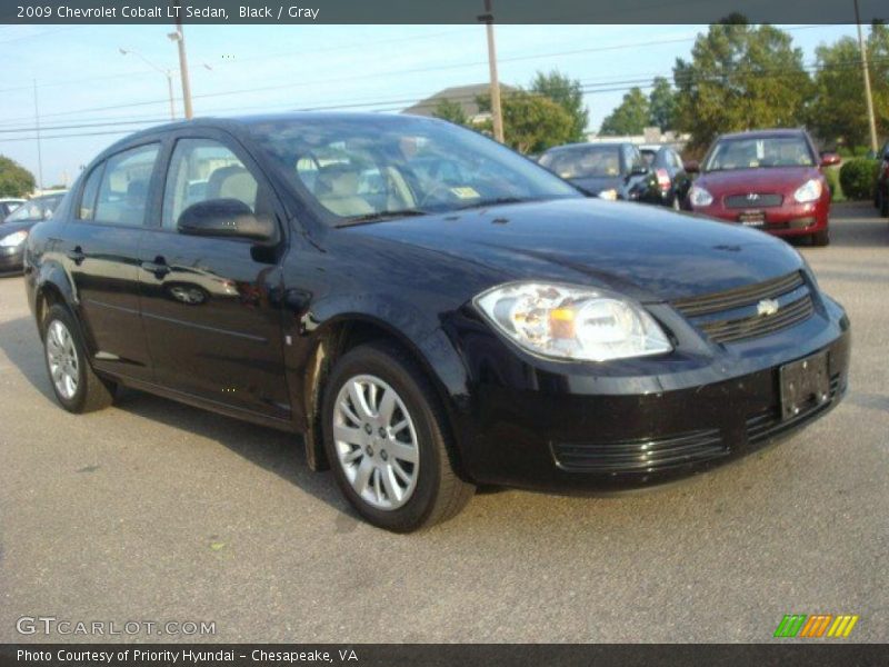 Black / Gray 2009 Chevrolet Cobalt LT Sedan