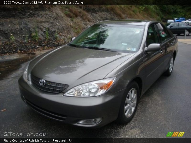 Phantom Gray Pearl / Stone 2003 Toyota Camry XLE V6