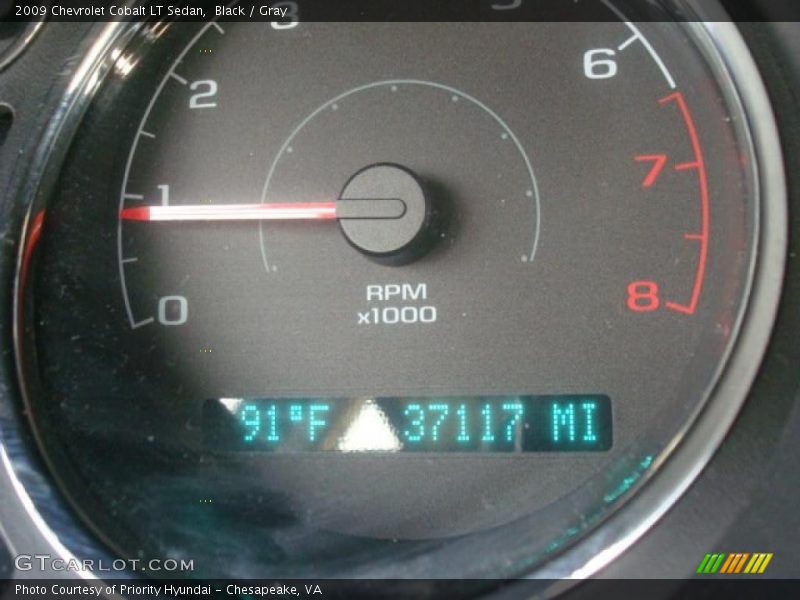 Black / Gray 2009 Chevrolet Cobalt LT Sedan