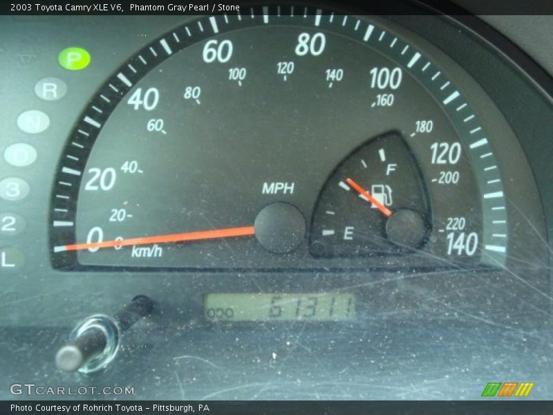 Phantom Gray Pearl / Stone 2003 Toyota Camry XLE V6