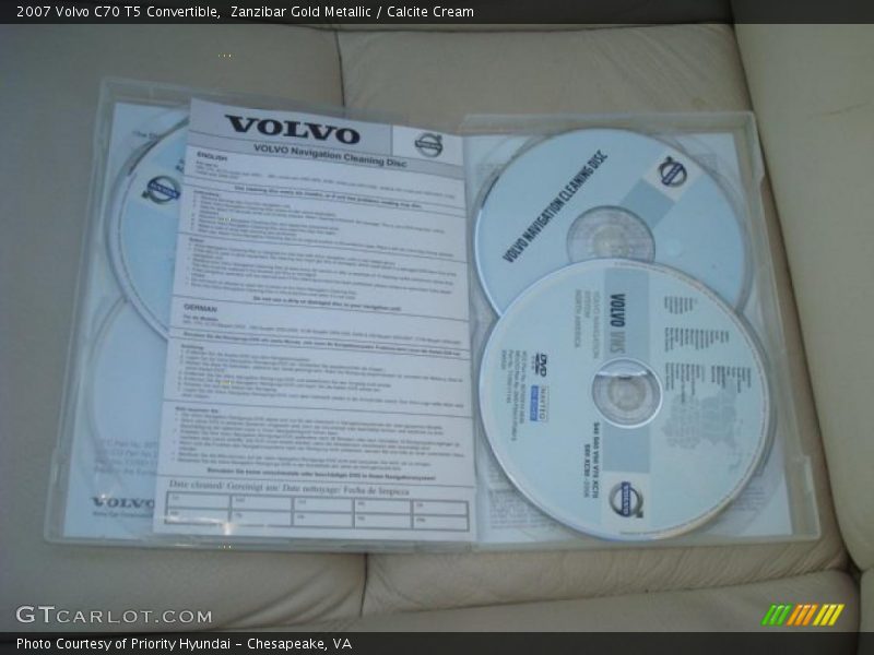 Zanzibar Gold Metallic / Calcite Cream 2007 Volvo C70 T5 Convertible