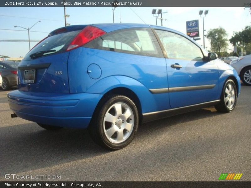 Malibu Blue Metallic / Medium Graphite Grey 2001 Ford Focus ZX3 Coupe