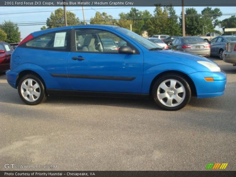 Malibu Blue Metallic / Medium Graphite Grey 2001 Ford Focus ZX3 Coupe