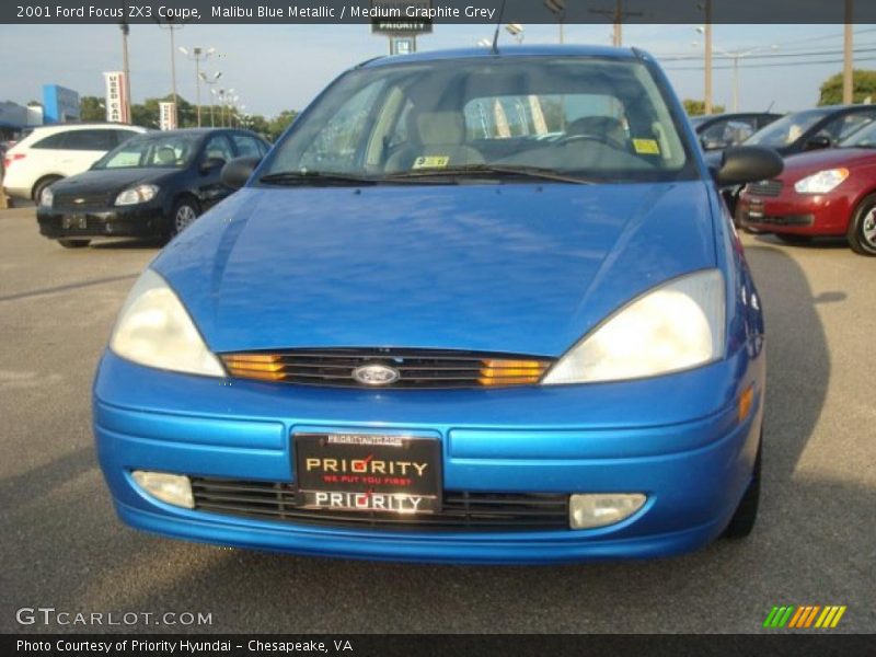 Malibu Blue Metallic / Medium Graphite Grey 2001 Ford Focus ZX3 Coupe