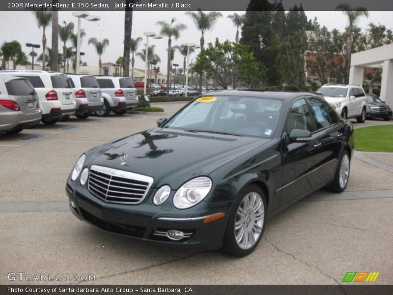 Jade Green Metallic / Black 2008 Mercedes-Benz E 350 Sedan