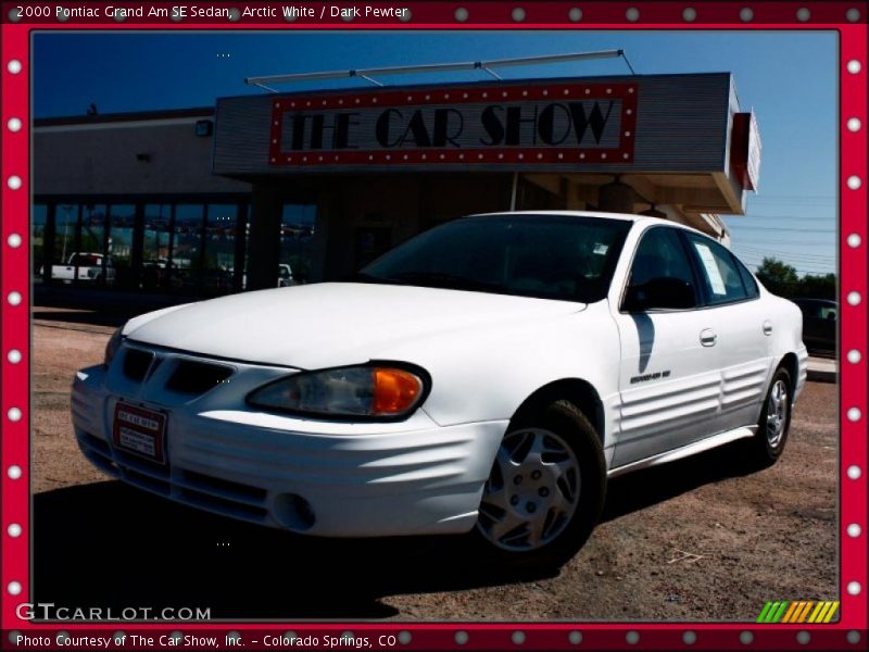 Arctic White / Dark Pewter 2000 Pontiac Grand Am SE Sedan