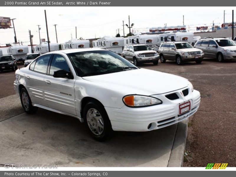 Arctic White / Dark Pewter 2000 Pontiac Grand Am SE Sedan