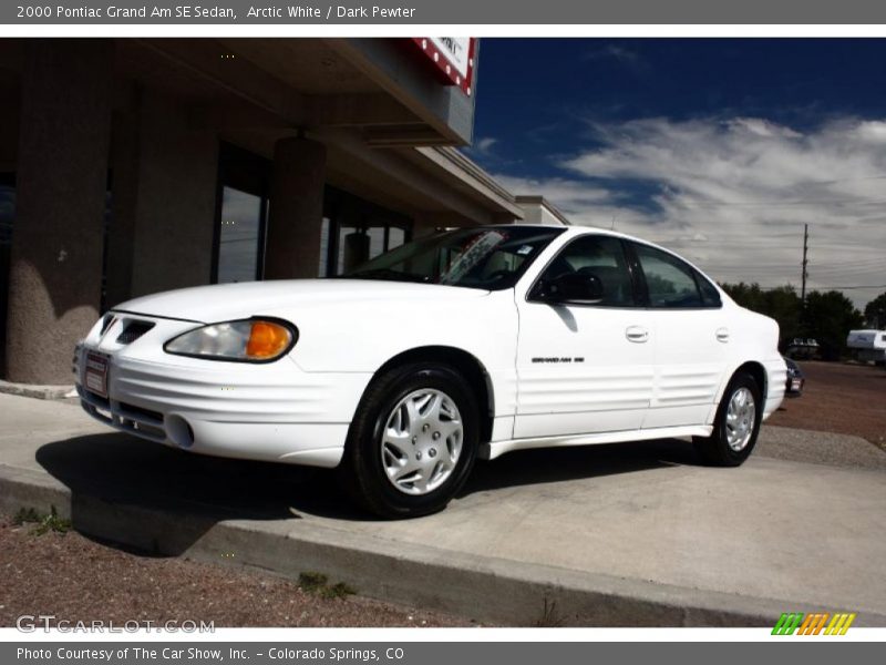 Arctic White / Dark Pewter 2000 Pontiac Grand Am SE Sedan